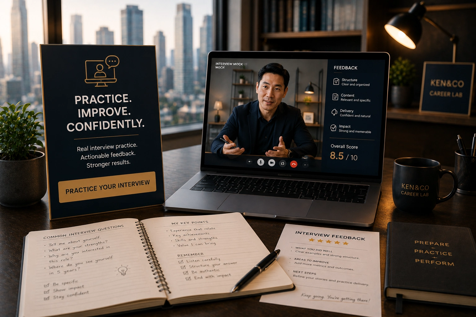 Exclusive Interview Training hero visual for interview practice and answer rebuilding